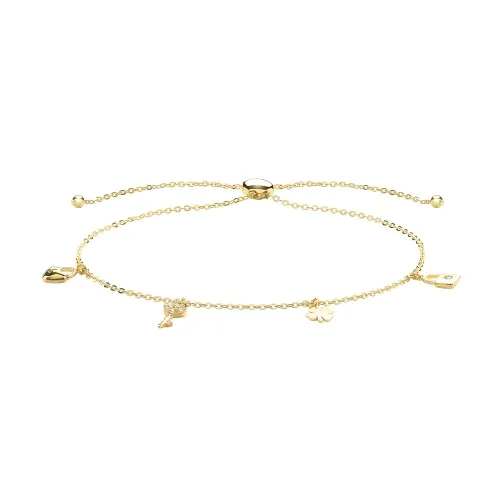 9ct Yellow Gold Bracelet with Charms